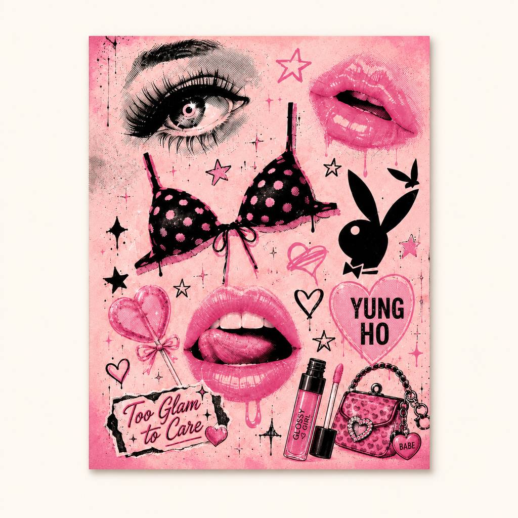 Too Glam to Care – Matte Art Print