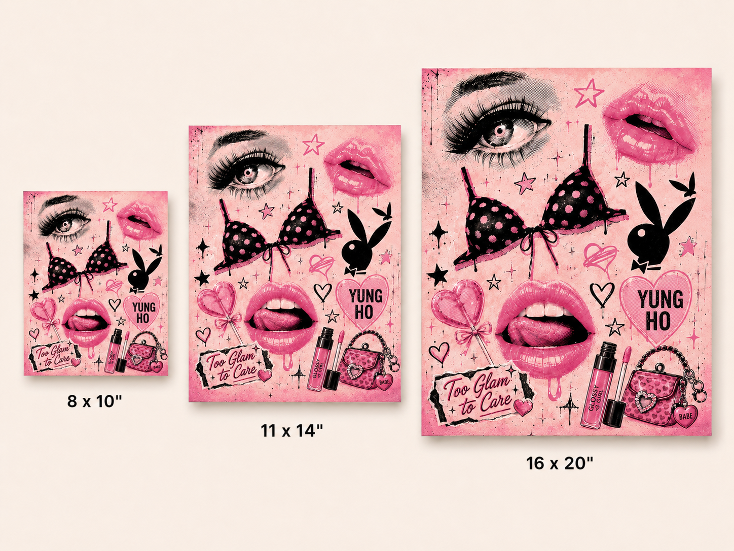 Too Glam to Care – Matte Art Print