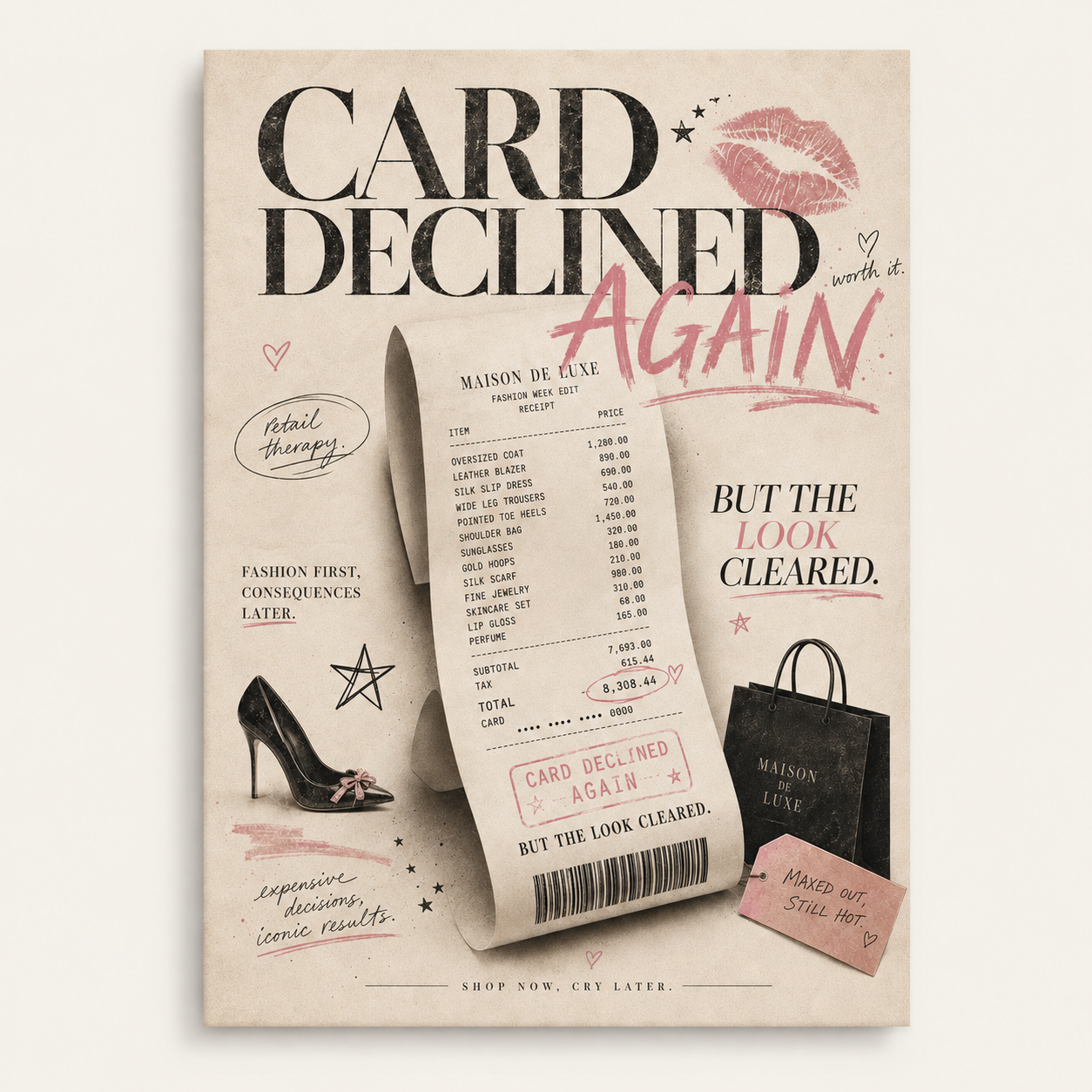 Card Declined Again – Matte Art Print